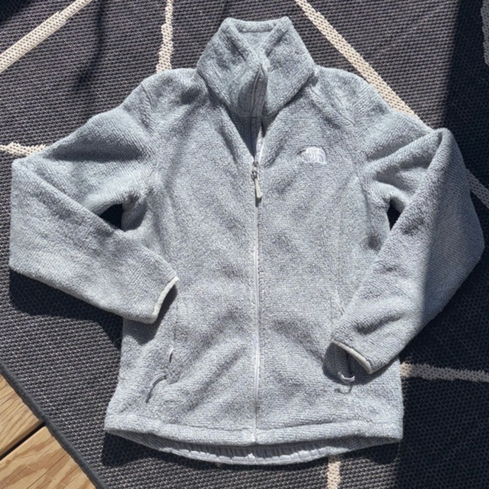 NORTFACE fleece woman’s grey jacket - small
